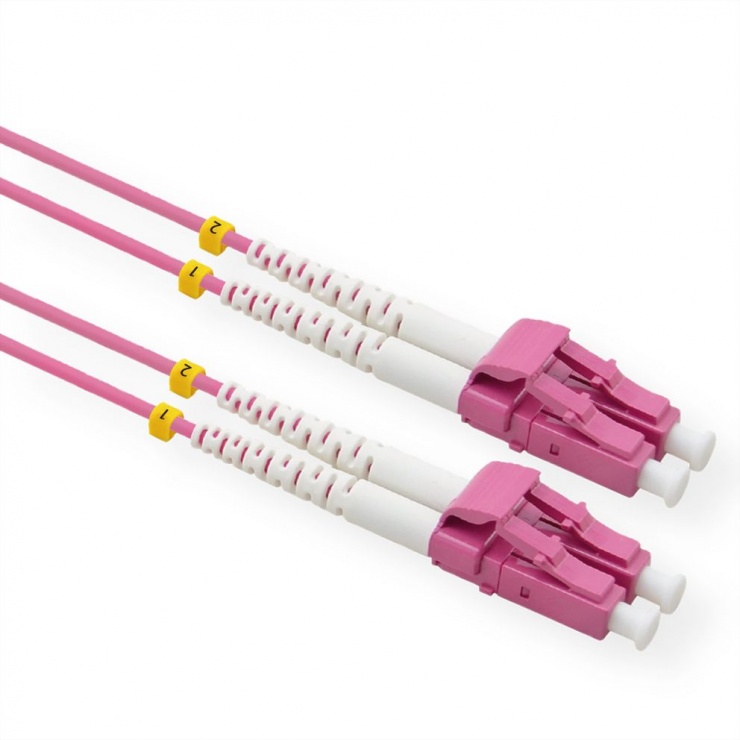 Imagine Cablu fibra optica LC - LC OM4 conector Low Loss 1m Violet, Value 21.99.8831
